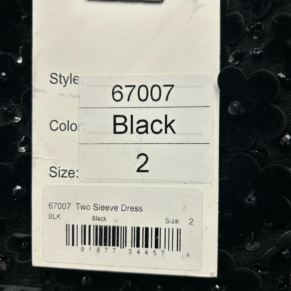 Mac Duggal 67007 NWT Black EMBELLISHED ILLUSION HIGH NECK LONG SLEEVE FIT & … - Picture 12 of 15